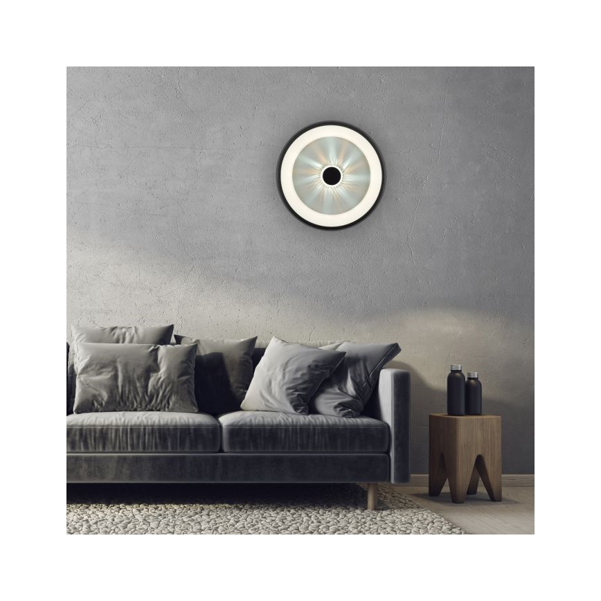 JUST LIGHT. 14384-18 - Iluminação de teto LED com regulação VERTIGO LED/29W/230V 2700-5000K preto + comando