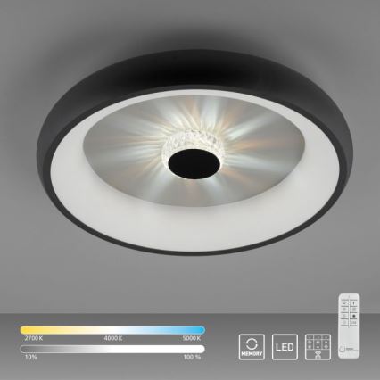 JUST LIGHT. 14384-18 - Iluminação de teto LED com regulação VERTIGO LED/29W/230V 2700-5000K preto + comando