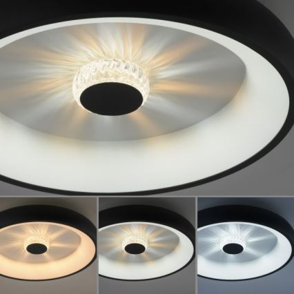 JUST LIGHT. 14384-18 - Iluminação de teto LED com regulação VERTIGO LED/29W/230V 2700-5000K preto + comando