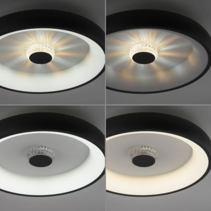 JUST LIGHT. 14384-18 - Iluminação de teto LED com regulação VERTIGO LED/29W/230V 2700-5000K preto + comando