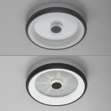 JUST LIGHT. 14384-18 - Iluminação de teto LED com regulação VERTIGO LED/29W/230V 2700-5000K preto + comando
