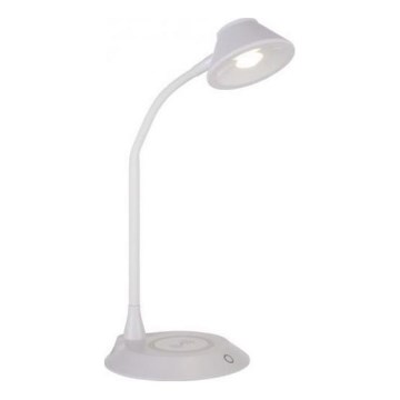 JUST LIGHT. 14414-16 - Candeeiro de mesa LED tátil, flexível e regulável com carregamento sem fios PUCKI LED/4,5W/230V branco