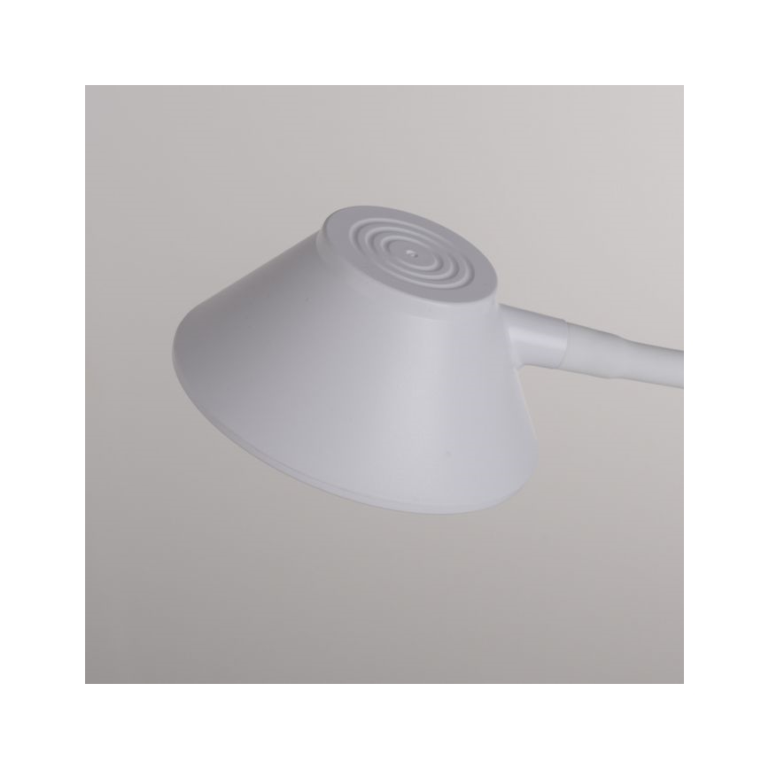 JUST LIGHT. 14414-16 - Candeeiro de mesa LED tátil, flexível e regulável com carregamento sem fios PUCKI LED/4,5W/230V branco