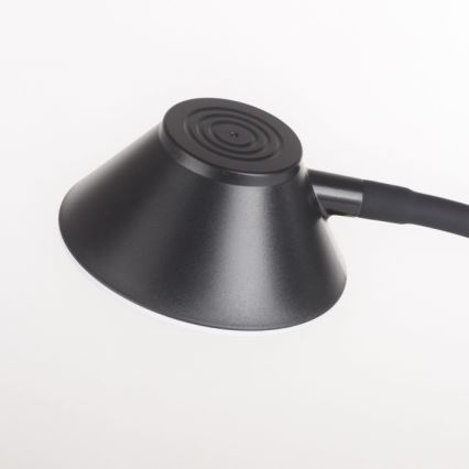JUST LIGHT. 14414-18 - Candeeiro de mesa LED dimerizável, flexível, com controlo táctil e carregamento sem fios PUCKI LED/4,5W/230V preto