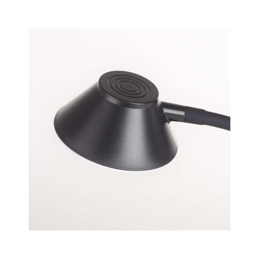 JUST LIGHT. 14414-18 - Candeeiro de mesa LED dimerizável, flexível, com controlo táctil e carregamento sem fios PUCKI LED/4,5W/230V preto