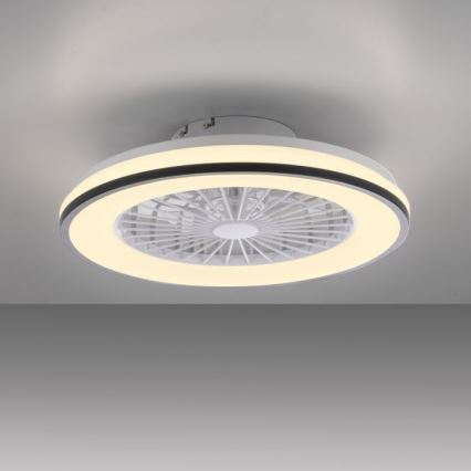 JUST LIGHT. 14447-18 - Ventilador de teto LED RGBW dimmerizável com luz LENO LED/44W/230V 3000-6500K diâmetro 48,6 cm branco + controlo remoto