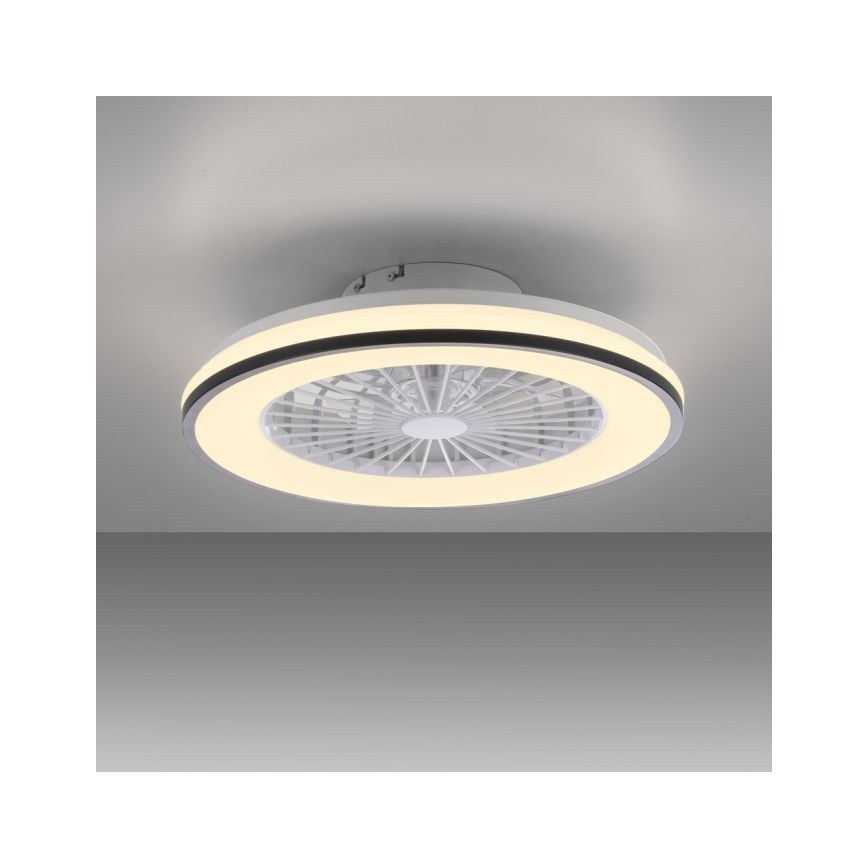 JUST LIGHT. 14447-18 - Ventilador de teto LED RGBW dimmerizável com luz LENO LED/44W/230V 3000-6500K diâmetro 48,6 cm branco + controlo remoto