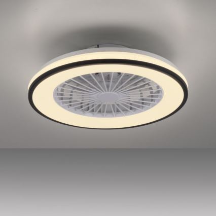 JUST LIGHT. 14447-18 - Ventilador de teto LED RGBW dimmerizável com luz LENO LED/44W/230V 3000-6500K diâmetro 48,6 cm branco + controlo remoto