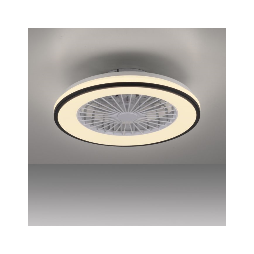 JUST LIGHT. 14447-18 - Ventilador de teto LED RGBW dimmerizável com luz LENO LED/44W/230V 3000-6500K diâmetro 48,6 cm branco + controlo remoto