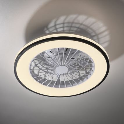 JUST LIGHT. 14447-18 - Ventilador de teto LED RGBW dimmerizável com luz LENO LED/44W/230V 3000-6500K diâmetro 48,6 cm branco + controlo remoto