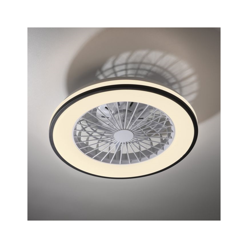 JUST LIGHT. 14447-18 - Ventilador de teto LED RGBW dimmerizável com luz LENO LED/44W/230V 3000-6500K diâmetro 48,6 cm branco + controlo remoto
