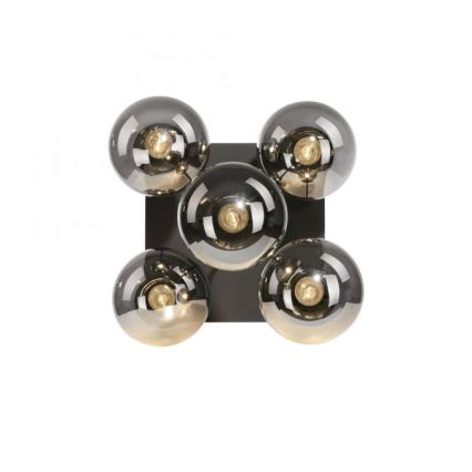 JUST LIGHT. 14602-18 - Candeeiro suspenso WIDOW 5xE14/25W/230V preto