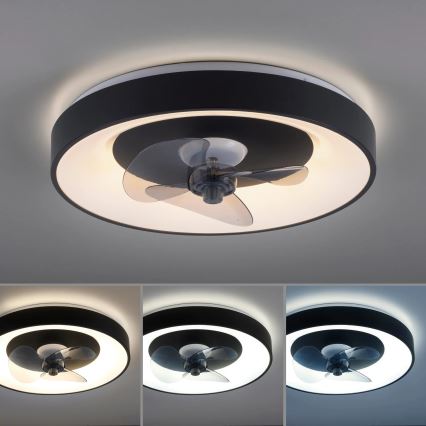 JUST LIGHT. 14644-18 - Iluminação de teto LED com regulação e ventoinha VENIKA LED/36W/230V diâmetro 48,6 cm 2700-5000K + comando