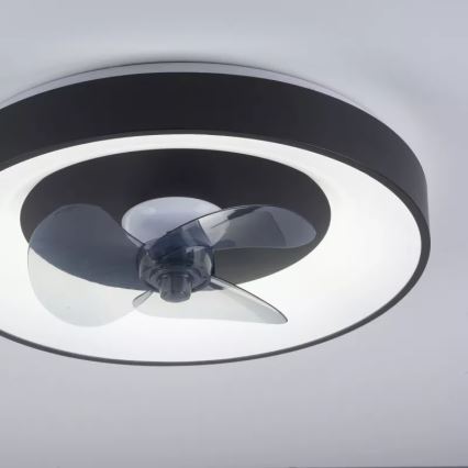 JUST LIGHT. 14644-18 - Iluminação de teto LED com regulação e ventoinha VENIKA LED/36W/230V diâmetro 48,6 cm 2700-5000K + comando