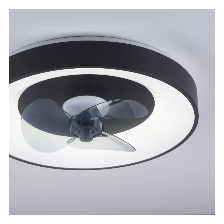JUST LIGHT. 14644-18 - Iluminação de teto LED com regulação e ventoinha VENIKA LED/36W/230V diâmetro 48,6 cm 2700-5000K + comando