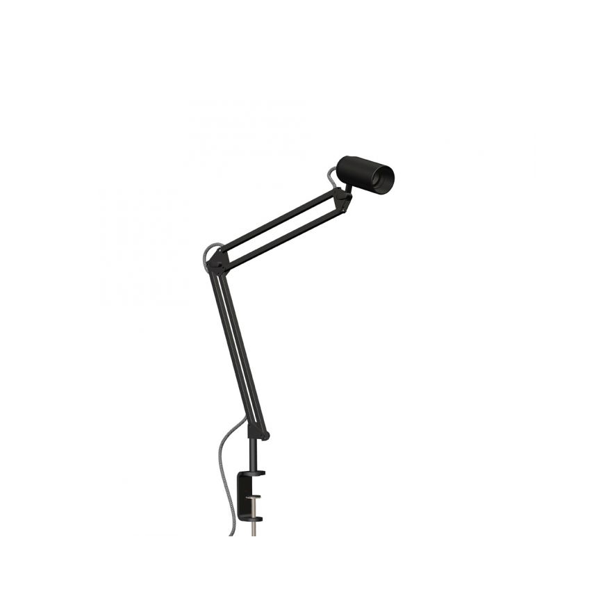 JUST LIGHT. 14773-18 - Candeeiro de mesa com clipe TURN ME 1xE27/60W/230V preto