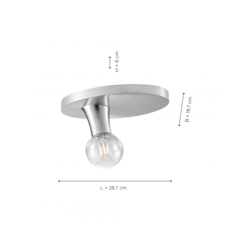 JUST LIGHT. 14777-55 - Iluminação de teto TURN ME 1xE27/60W/230V cromado mate