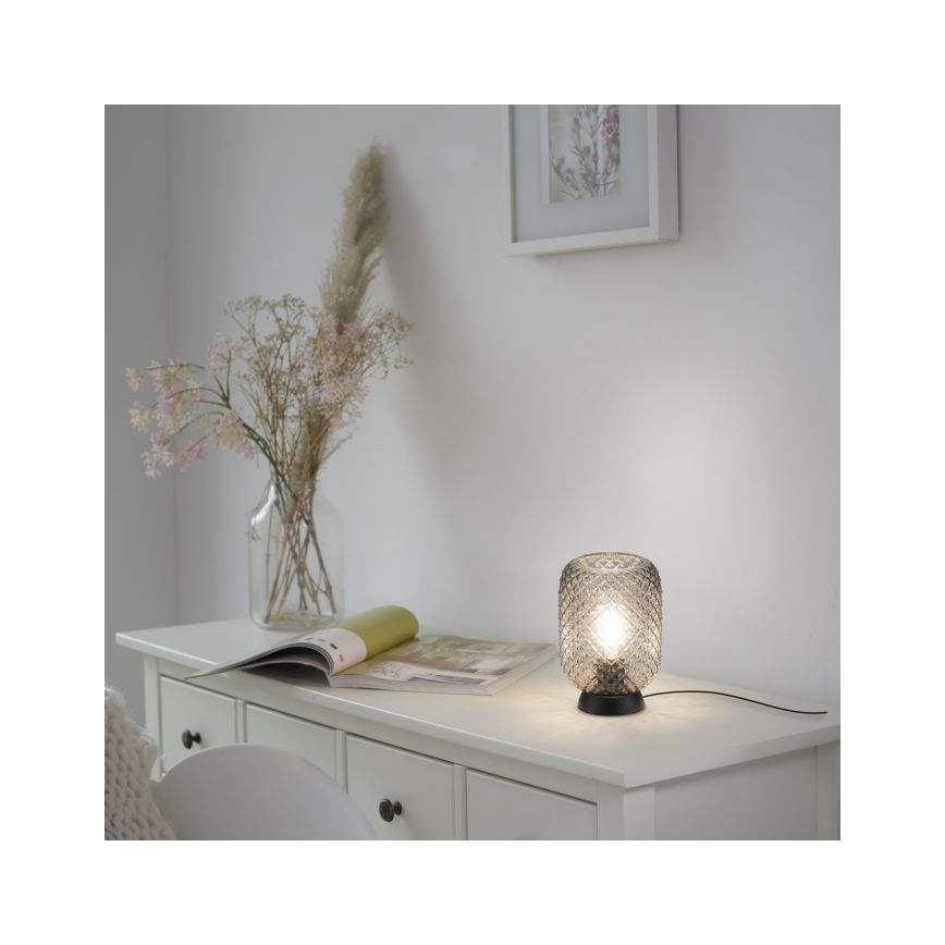 JUST LIGHT. 14906-18 - Candeeiro de mesa REISHI 1xE27/40W/230V preto