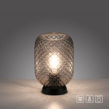 JUST LIGHT. 14906-18 - Candeeiro de mesa REISHI 1xE27/40W/230V preto