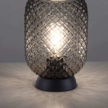 JUST LIGHT. 14906-18 - Candeeiro de mesa REISHI 1xE27/40W/230V preto