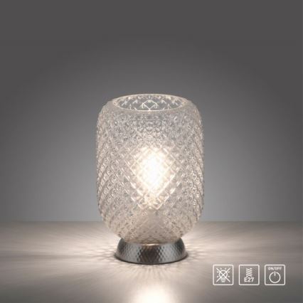 JUST LIGHT. 14906-55 - Candeeiro de mesa REISHI 1xE27/40W/230V cromado mate