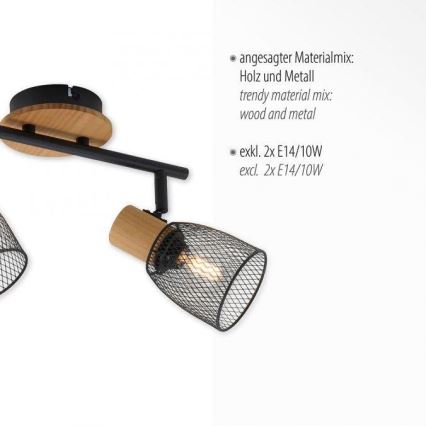 JUST LIGHT. 15192-79 - Foco TAMIS 2xE14/10W/230V