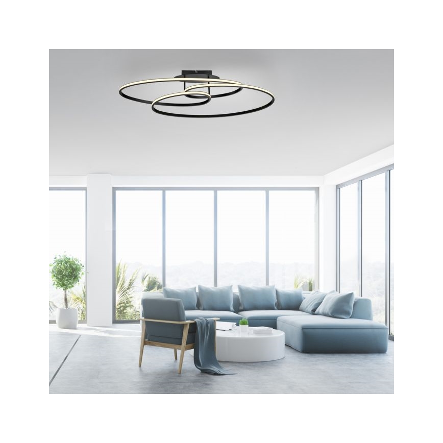 JUST LIGHT. 15321-18 - Iluminação de teto LED LUMACA LED/33W/230V preto