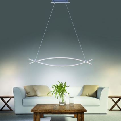JUST LIGHT. 15382-55 - Candeeiro suspenso LED MAJA 2xLED/8,4W/230V cromado mate