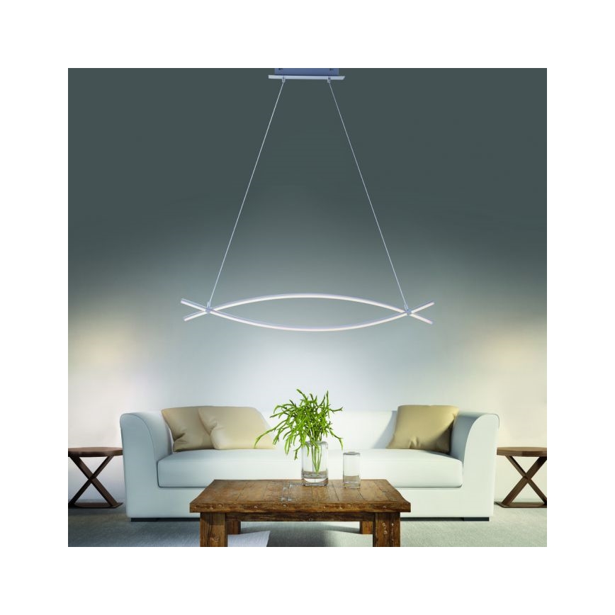 JUST LIGHT. 15382-55 - Candeeiro suspenso LED MAJA 2xLED/8,4W/230V cromado mate