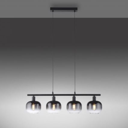 JUST LIGHT. 15421-18 - Candeeiro suspenso ZEA 4xE14/25W/230V preto