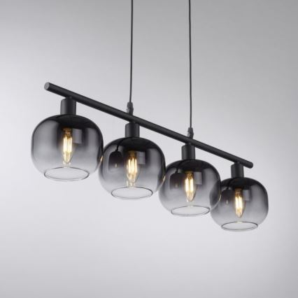 JUST LIGHT. 15421-18 - Candeeiro suspenso ZEA 4xE14/25W/230V preto
