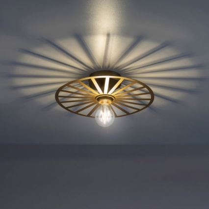 JUST LIGHT. 15635-60 - Iluminação de teto SPIKE 1xE27/40W/230V diâmetro 30 cm latão