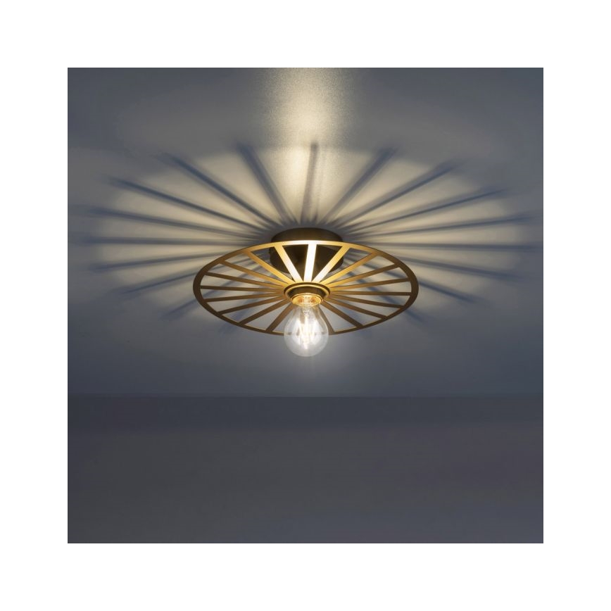 JUST LIGHT. 15635-60 - Iluminação de teto SPIKE 1xE27/40W/230V diâmetro 30 cm latão