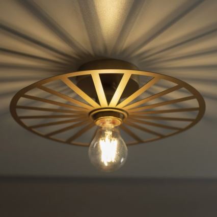 JUST LIGHT. 15635-60 - Iluminação de teto SPIKE 1xE27/40W/230V diâmetro 30 cm latão