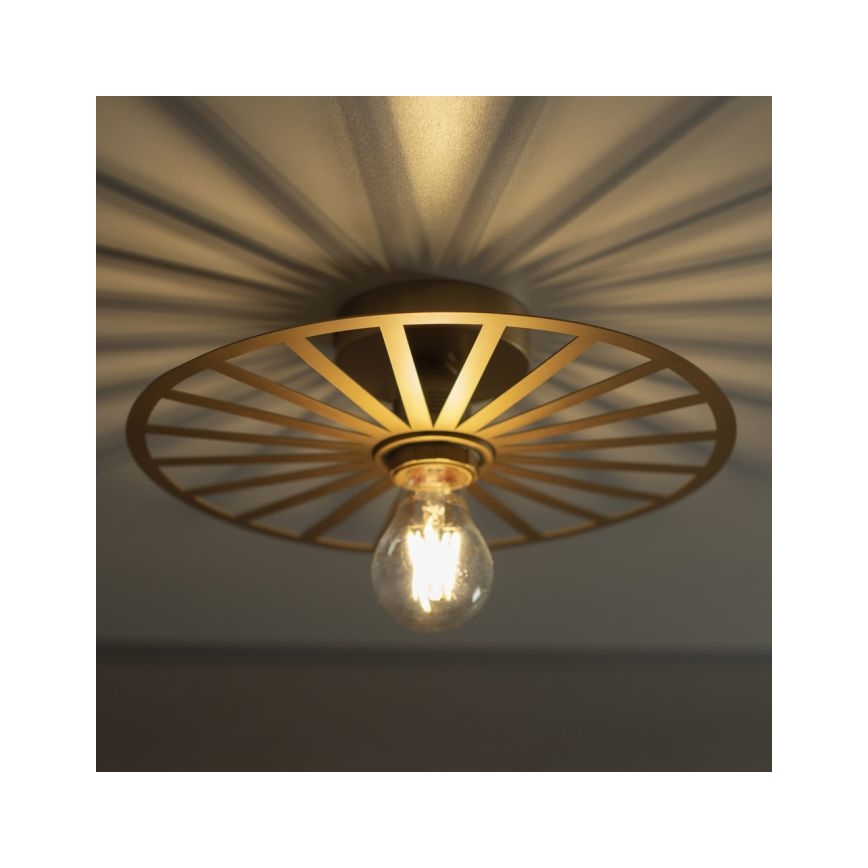 JUST LIGHT. 15635-60 - Iluminação de teto SPIKE 1xE27/40W/230V diâmetro 30 cm latão