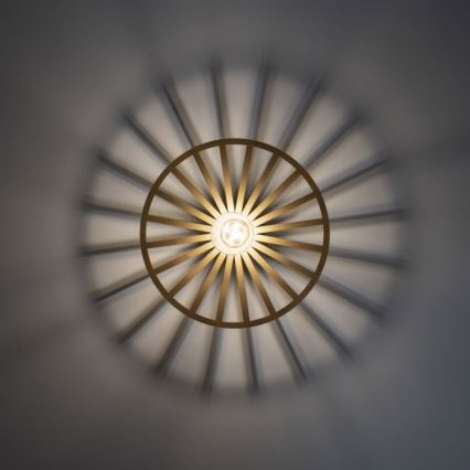 JUST LIGHT. 15635-60 - Iluminação de teto SPIKE 1xE27/40W/230V diâmetro 30 cm latão