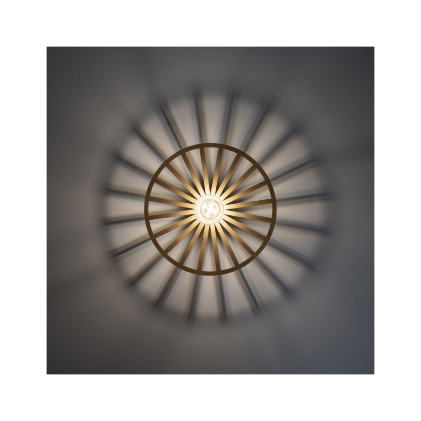 JUST LIGHT. 15635-60 - Iluminação de teto SPIKE 1xE27/40W/230V diâmetro 30 cm latão