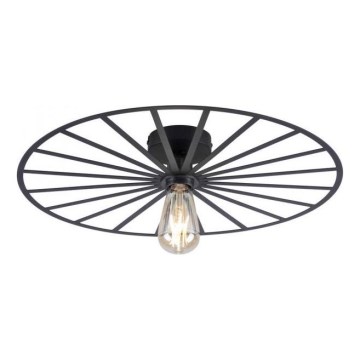 JUST LIGHT. 15636-18 - Iluminação de teto SPIKE 1xE27/40W/230V diâmetro 50 cm preto