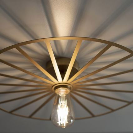 JUST LIGHT. 15636-60 - Iluminação de teto SPIKE 1xE27/40W/230V diâmetro 50 cm latão