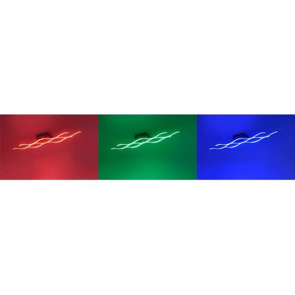 JUST LIGHT. 16266-55 - Iluminação de teto LED RGB com regulação LOLA WAVE LED/30W/230V 2700-5000K + comando