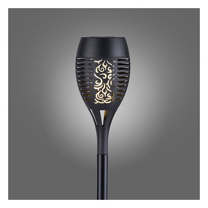 JUST LIGHT. 19106-18-3 - CONJUNTO 3x Iluminação solar LED FACKEL LED/0,24W/3,7V IP44 preto