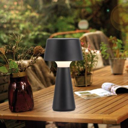 JUST LIGHT. 19260-18 - LED Regulação táctil exterior candeeiro ABERA LED/3W/3,7V 2000 mAh USB IP54 preto