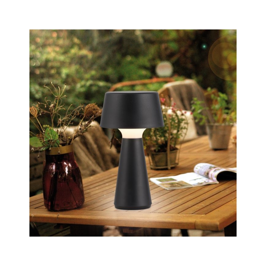 JUST LIGHT. 19260-18 - LED Regulação táctil exterior candeeiro ABERA LED/3W/3,7V 2000 mAh USB IP54 preto