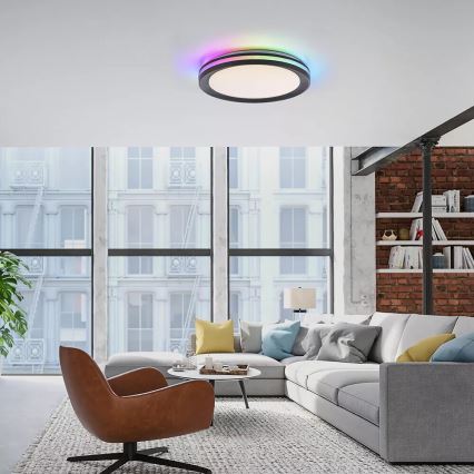 JUST LIGHT. 7509018 - Iluminação de teto LED RGBW com regulação GANGES LED/24W/230V 2700-5000K + comando