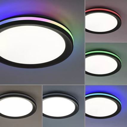 JUST LIGHT. 7509018 - Luminária de teto LED RGBW dimável GANGES LED/24W/230V 2700-5000K + comando à distância