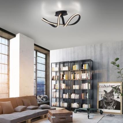JUST LIGHT. 8475-18 - Candeeiro integrado LED com regulação BRILLA LED/29W/230V preto
