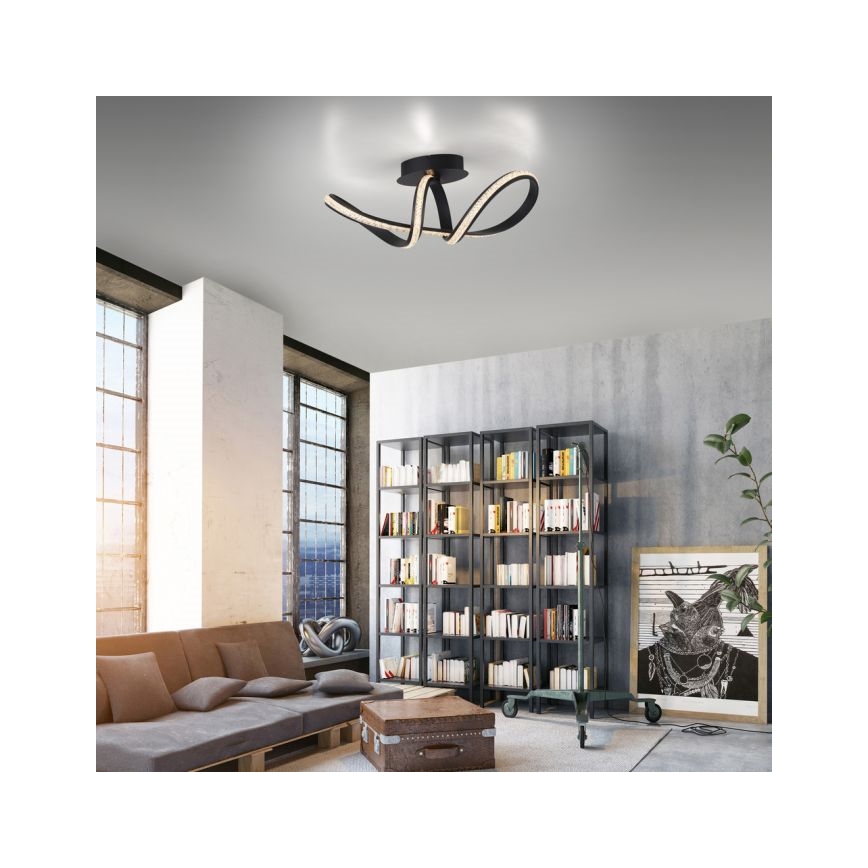 JUST LIGHT. 8475-18 - Candeeiro integrado LED com regulação BRILLA LED/29W/230V preto