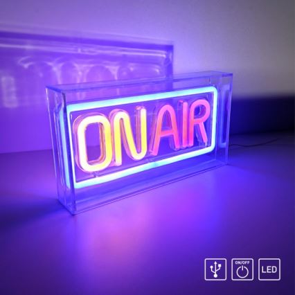 JUST LIGHT. 85013-70 - Decoração de mesa LED NEON LED/4W/5V On Air