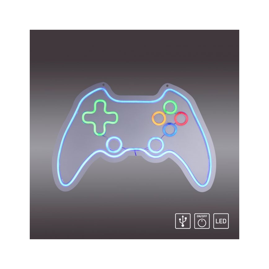 JUST LIGHT. 85022-70 - Decoração de parede LED com néons NEON 1xLED/6,5W/5V gamer
