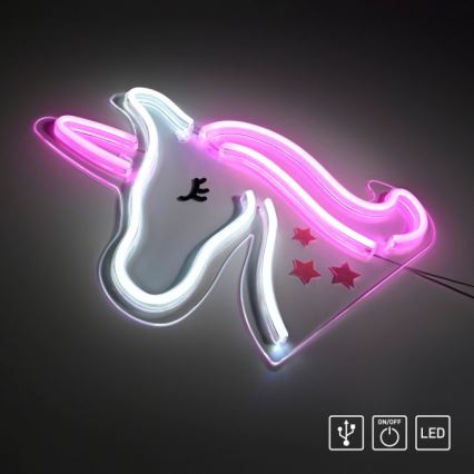 JUST LIGHT. 85025-70 - Decoração de parede LED com néons NEON LED/6,5W/5V unicórnio